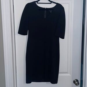 Banana Republic Sheath Dress Back Zip Black Sz 12 Cocktail Work Holiday Classic